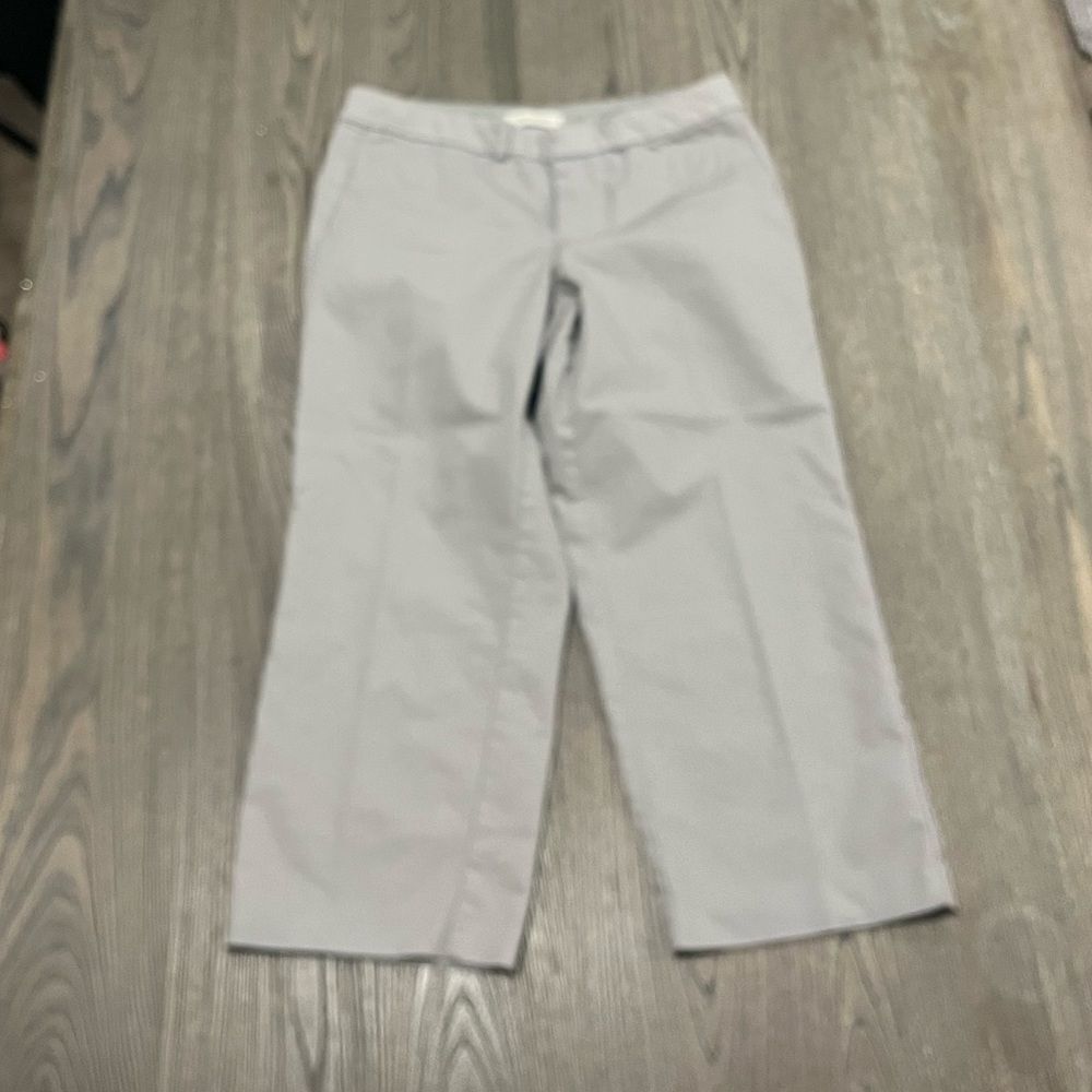 Dockers Light Gray Cropped Wide Leg Trousers Size 4